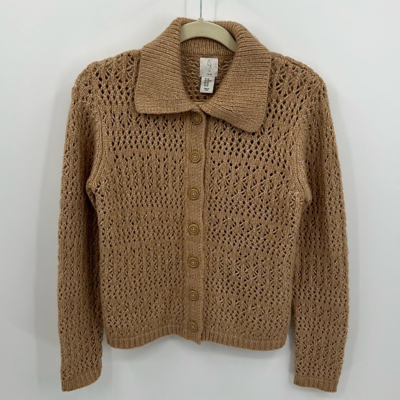 Joie crochet open knit cardigan sweater - Picture 1 of 8